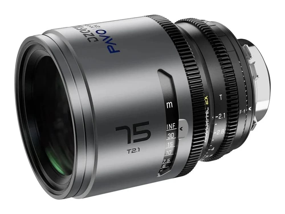 DZOFILM Pavo 75mm T2.1 2x Anamorphic Prime Lens (Blue Coating, PL/EF Mount, Metres) view 3