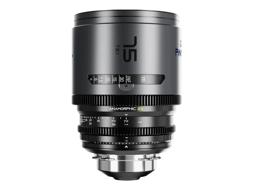 DZOFILM Pavo 75mm T2.1 2x Anamorphic Prime Lens (Blue Coating, PL/EF Mount, Metres)